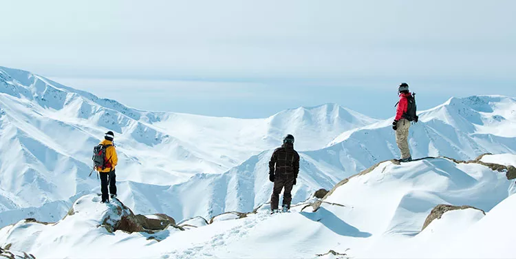 Virtual office at River Point, Chicago, business partners enjoy winter knowing they can work from anywhere globally.